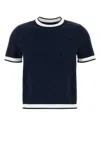 Gucci Navy Embroidered Cotton Sweater