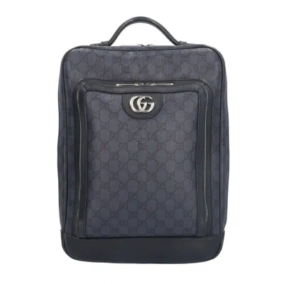 Pre-owned Gucci Navy Gg Supreme Backpack ()