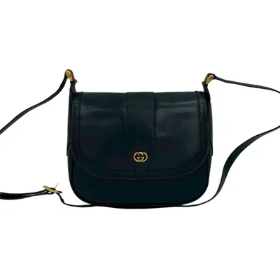 Pre-owned Gucci Navy Leather Pochette Shoulder Bag ()