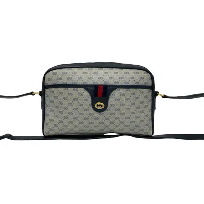 Pre-owned Gucci Navy Leather Pvc Pochette Shoulder Bag ()