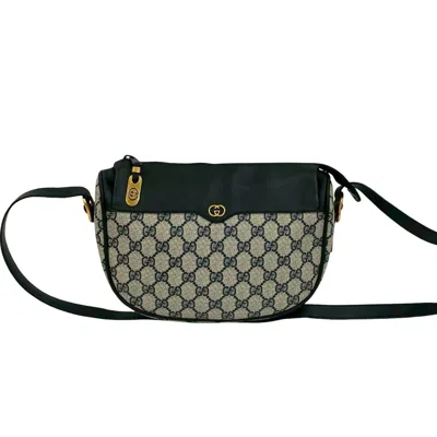 Pre-owned Gucci Navy Leather Pvc Pochette Shoulder Bag ()