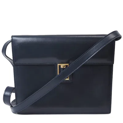 Pre-owned Gucci Navy Leather Shoulder Bag ()