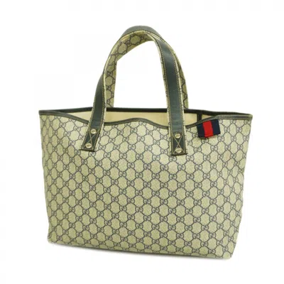 Pre-owned Gucci Navy Pvc Tote Bag () In Blue