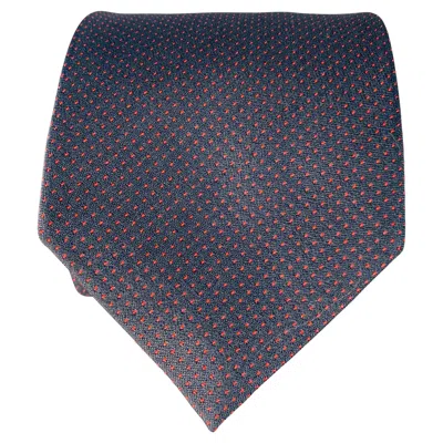Pre-owned Gucci Navy Red Dots Silk Skinny Tie