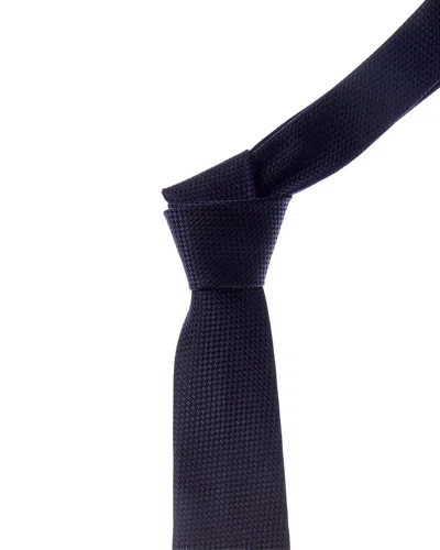 Gucci Navy Silk Tie In White