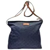 GUCCI GUCCI NAVY SYNTHETIC SHOPPER BAG (PRE-OWNED)