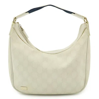 Pre-owned Gucci Navy White Pvc Leather Handbag Shoulder Bag ()