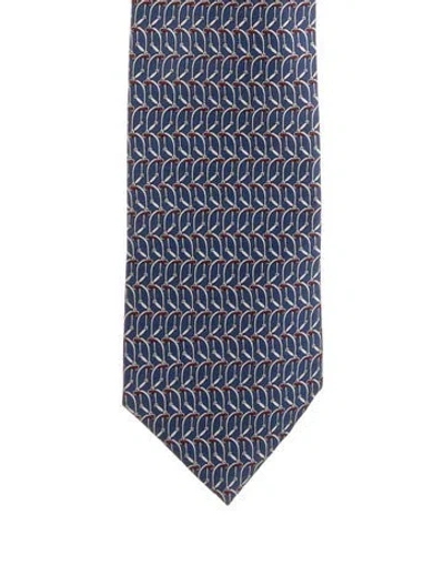 Pre-owned Gucci Neck Tie In Blue
