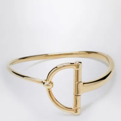 Gucci Gold Necklace With Half Bit In Brown