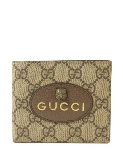 Pre-owned Gucci Neo Gg Canvas Wallet In Neutral