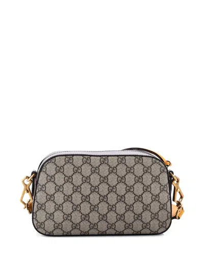 Pre-owned Gucci Neo Vintage Camera Messenger Bag Gg Coated Canvas Crossbody Bag In Brown