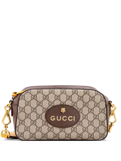 Pre-owned Gucci Neo Vintage Camera Messenger Bag Gg Coated Canvas Crossbody Bag In Brown