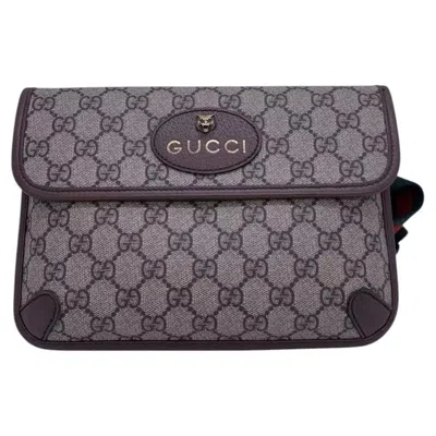 Pre-owned Gucci Neo Vintage Gg Supreme Belt Bag Canvas Brown Leather