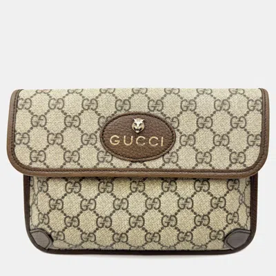 Pre-owned Gucci Neo Vintage Tiger Classic Monogram Belt Bag In Sand
