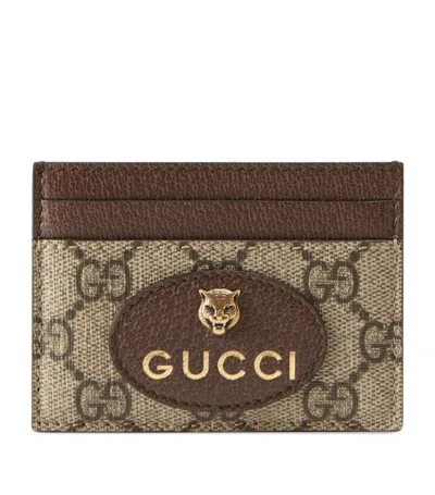 Gucci Neo Vintage Gg Supreme Card Holder In Neutrals