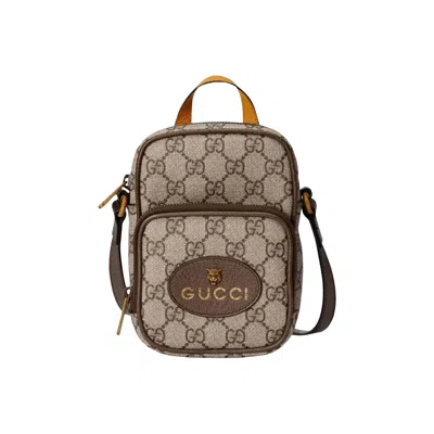 Pre-owned Gucci Neo Vintage Gg Supreme Small Crossbody Bag 'beige' | Tan | Men's Size Onesize