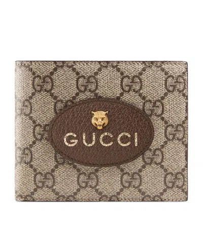 Gucci Neo Vintage Gg Supreme Wallet In Neutrals