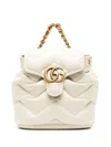 GUCCI NEUTRAL GG MARMONT LEATHER BACKPACK