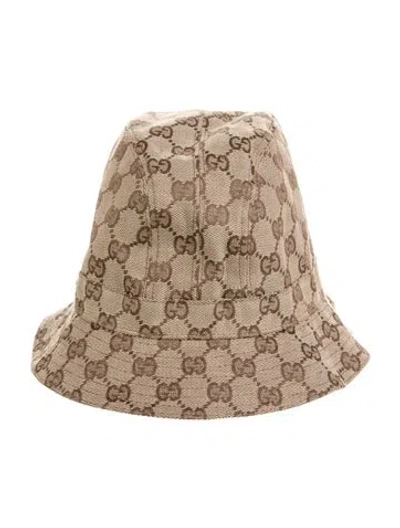 Pre-owned Gucci Neutral Patterned Bucket Hat In Neutrals