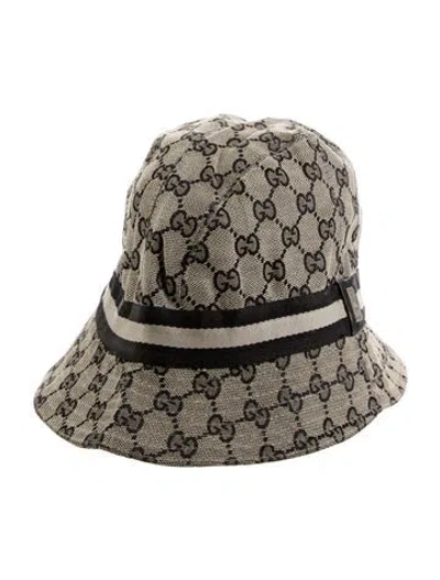 Pre-owned Gucci Neutral Patterned Bucket Hat In Neutrals