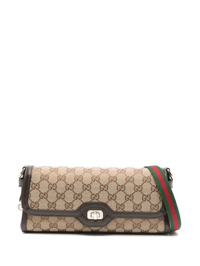 Gucci Neutral Small  Luce Shoulder Bag In Neutrals