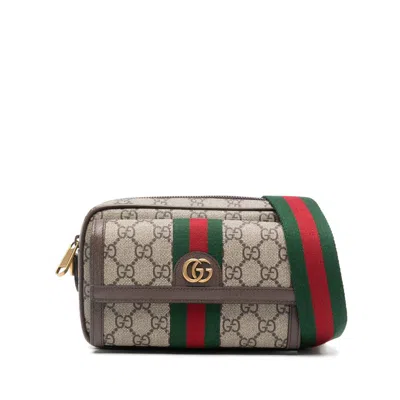 Gucci Cream Ophidia Gg Canvas Cross-body Bag