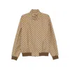 Gucci Monogram Zip-up Bomber Jacket In Multi
