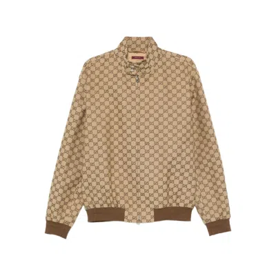 GUCCI GUCCI NEUTRALS JACKETS - BOMBER JACKETS MEN