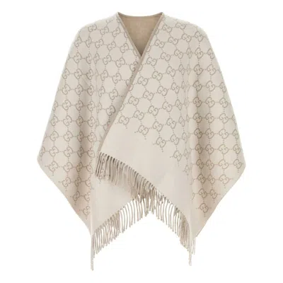 Gucci Neutrals Jackets - Capes & Ponchos Women