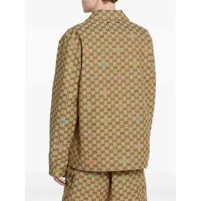 GUCCI GUCCI NEUTRALS JACKETS - SHIRT JACKETS MEN