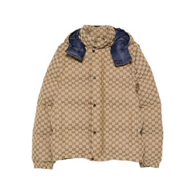 Gucci Gg-monogram Padded Jacket In Neutral