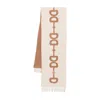 Gucci Reversible Scarf Fringe Detailing In White
