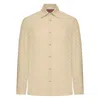 Gucci Gg Jacquard Silk Shirt In Pink