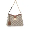 Gucci Padlock Gg Canvas Hobo Bag In White