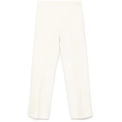 GUCCI GUCCI NEUTRALS TROUSERS - FLARED TROUSERS WOMEN