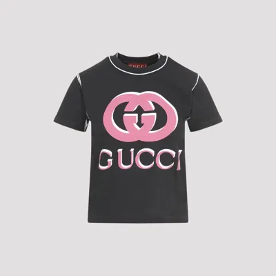 Gucci Printed Cotton Jersey T-shirt In Black