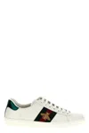 Gucci Mens Bianco Verd Ace Bee-embroidered Leather Low-top Trainers
