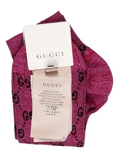 Pre-owned Gucci New Argen Socks W/tags In Pink