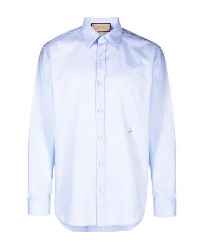 Gucci New Boxy Shirt Baby Blue Mix