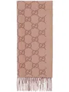 Gucci Gg Cashmere Shawl In Brown