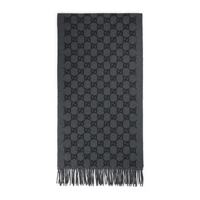 Gucci New Canvy Scarf Men In Gray