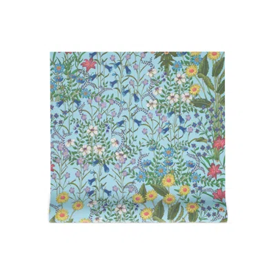 Gucci New Flora Print Wallpaper In Blau