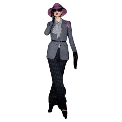 Pre-owned Gucci New  90th Anniversary Wool Runway Pants F/w 2011 Sz 42 In Black