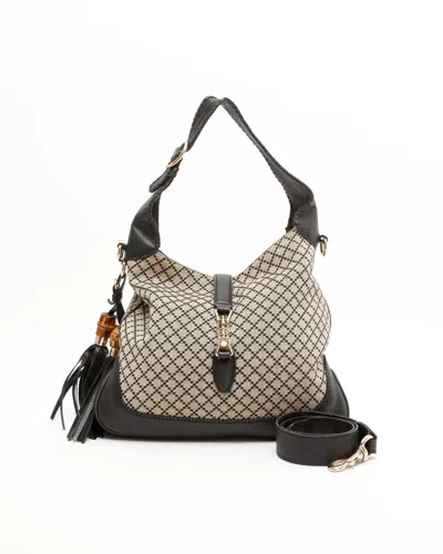 Gucci New Jackie Bamboo Tassel Bag In Black