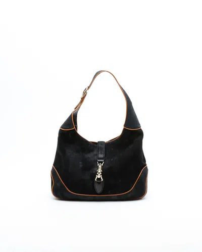 Gucci New Jackie Suede Bag In Red