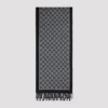 Gucci New Moon Wool Scarf Men In Black
