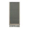 Gucci Moon Jacquard Wool Reversible Scarf In Neutral
