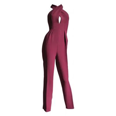 Pre-owned Gucci New Silk Halter Jumpsuit In Brown