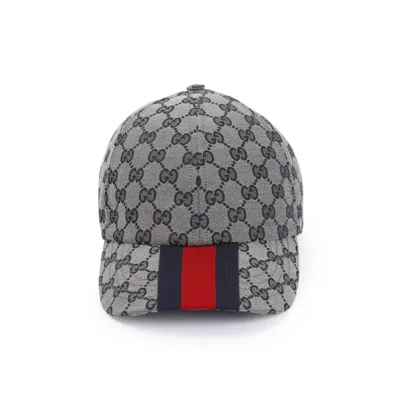 Gucci New Web Beige Blue Polyester Hat