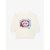Gucci New White/mc Branded-print Cotton-jersey Sweatshirt 3-36 In White